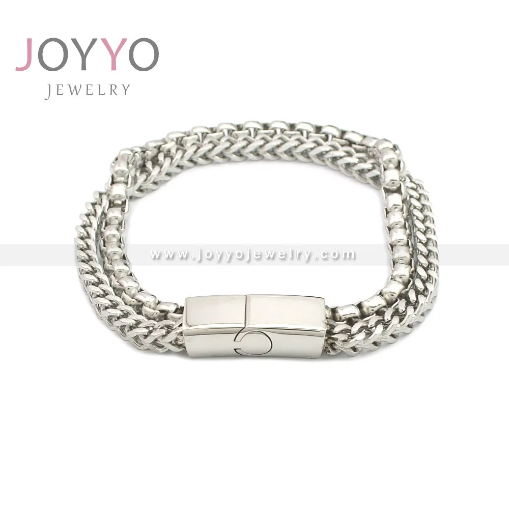 

High quality double braided chain stainless steel 18K gold Miami Cuban chain bracelet