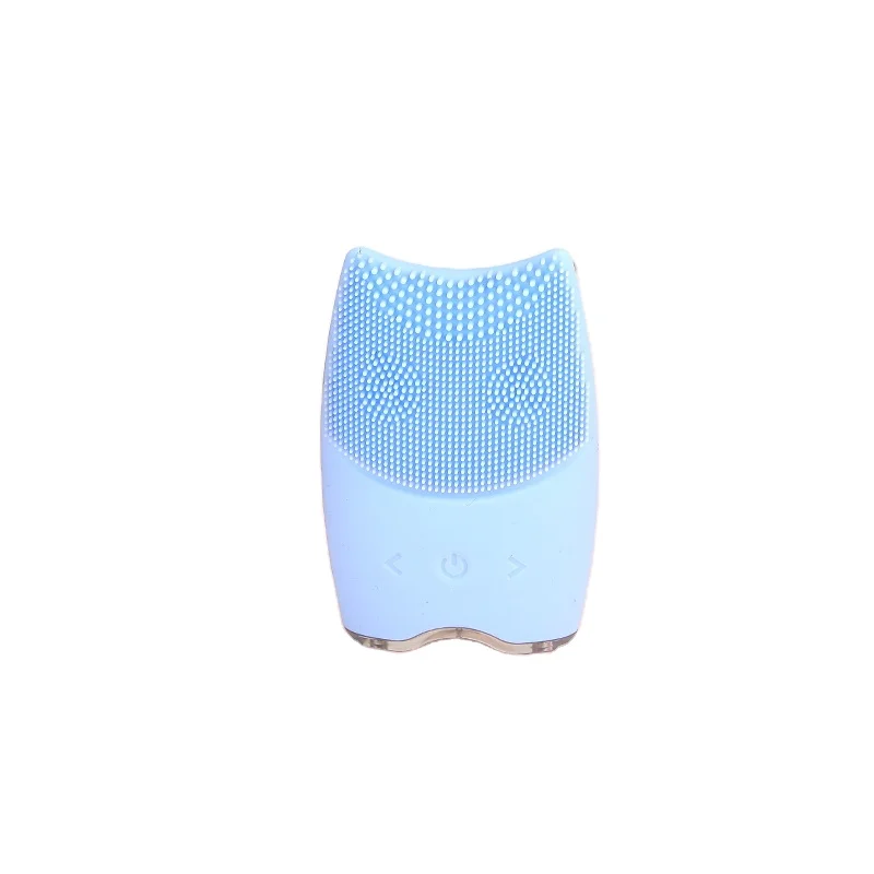 

Silicone Facial Cleanser Facial Brush Sonic Vibrating Waterproof Facial Cleaner and Massager, Blue. pink, purple