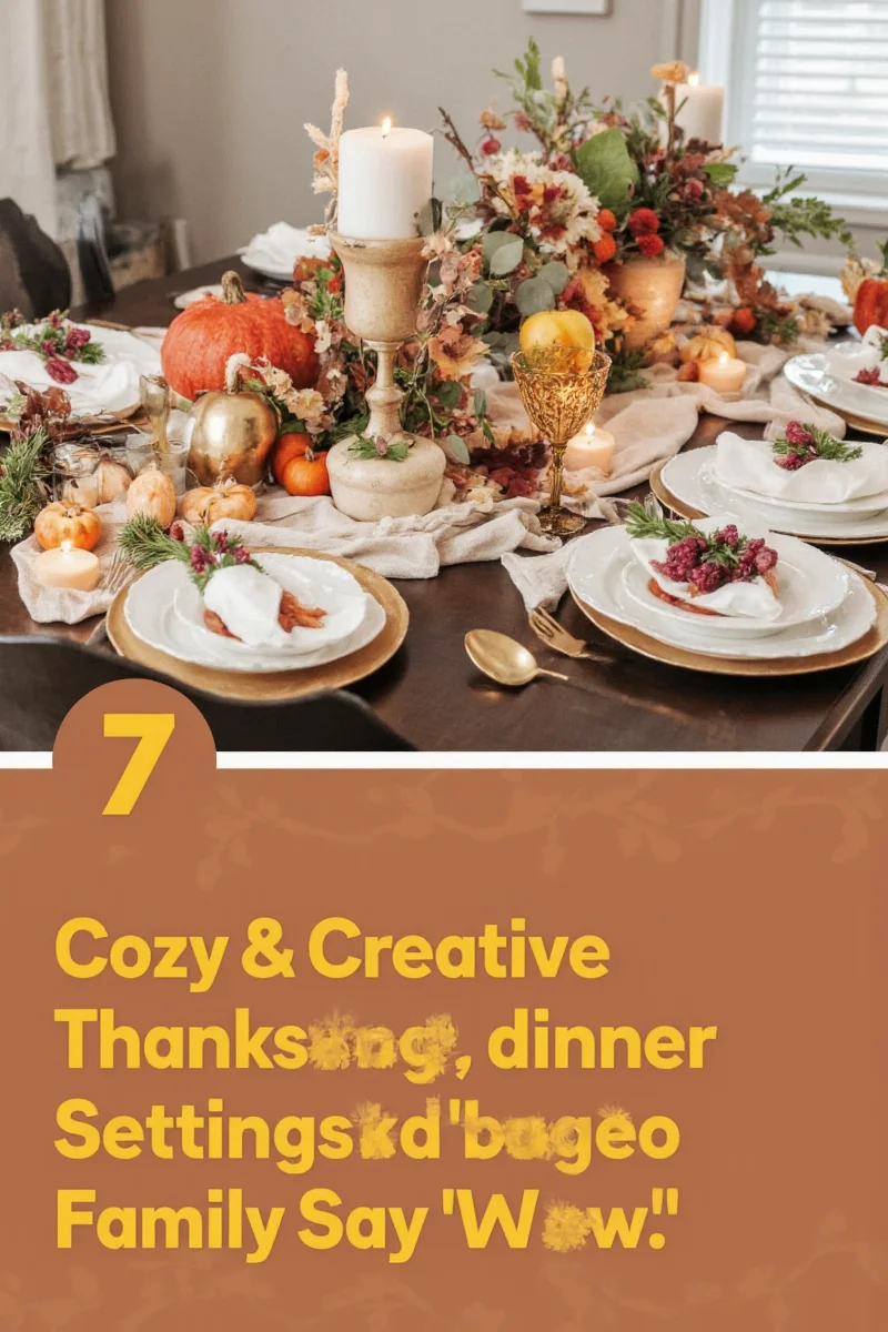 7 cozy creative thanksgiving dinner table settings that ll make your family say wow