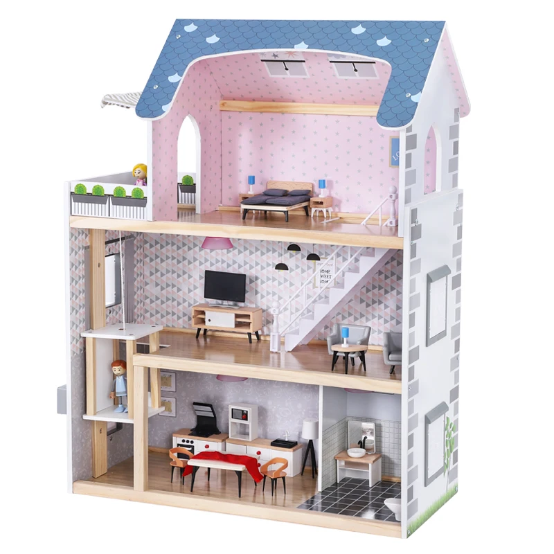 classic wooden dollhouse