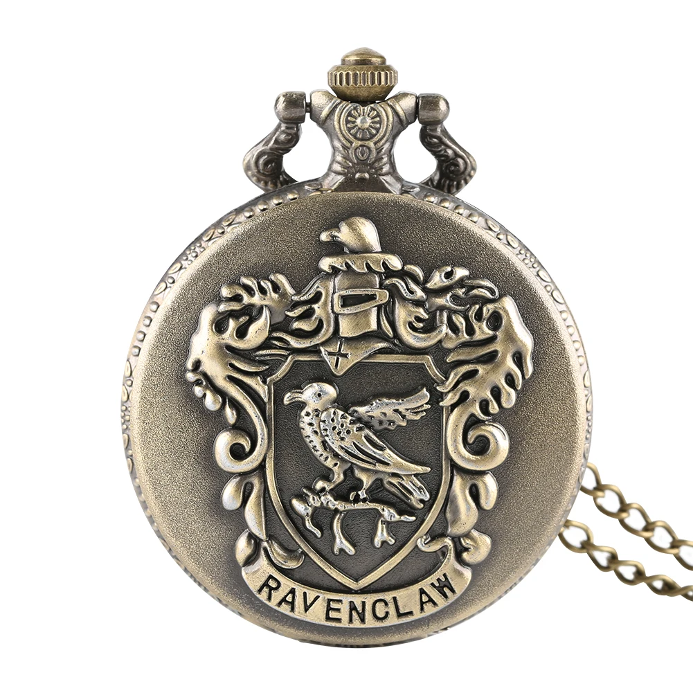 

Harries Porter Eagle Academy Theme Analog Quartz Pocket Watch Necklace For Kids Birthday Gifts, Bronze