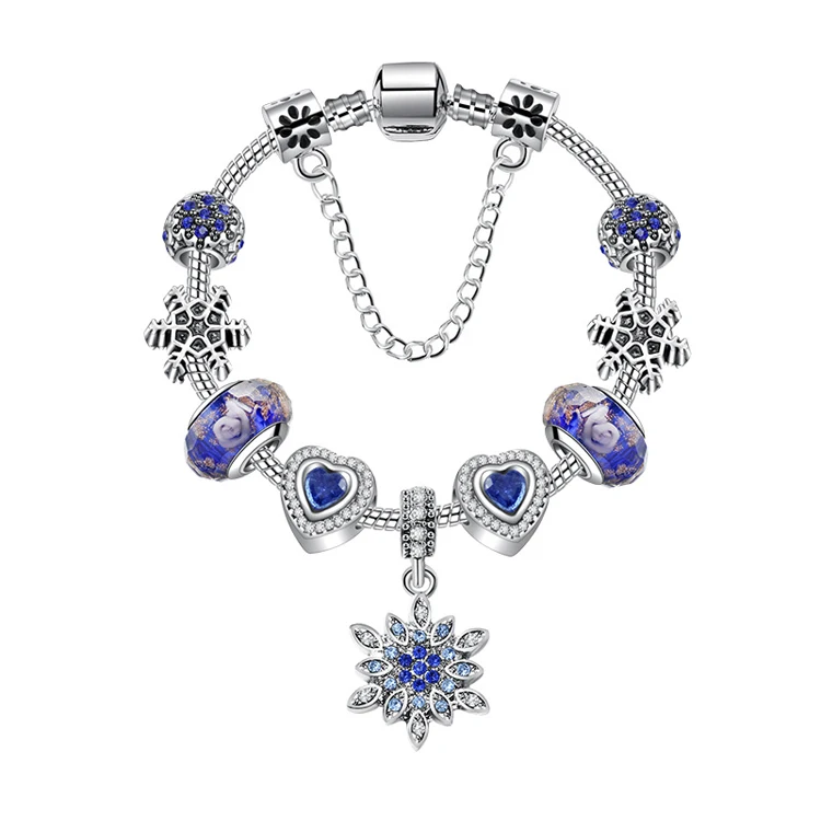 

wholesale jewelry diamond clover silver women charms crystal bracelet, Picture shows