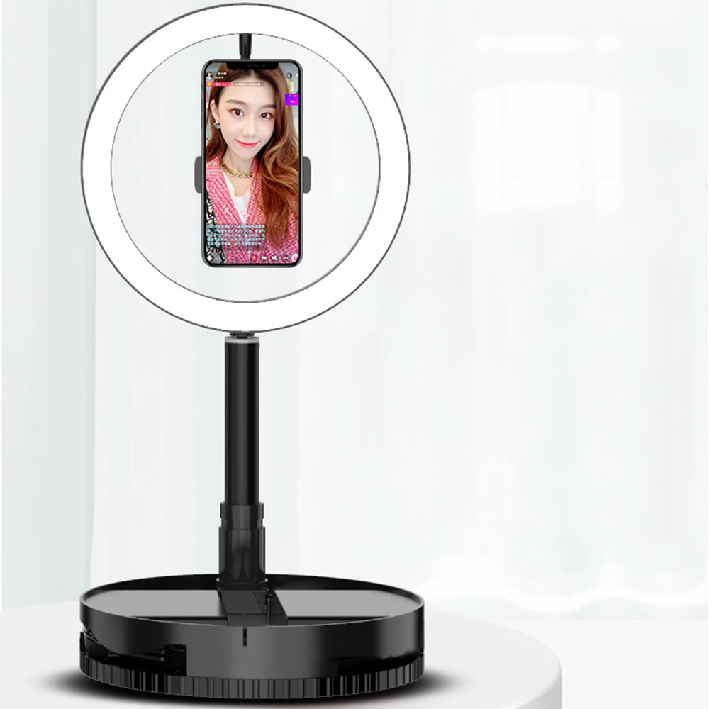 

10 inch LED Selfie Ring Light with Cell Phone Holder for Live Stream/Makeup, LED Camera Ringlight for YouTube Video
