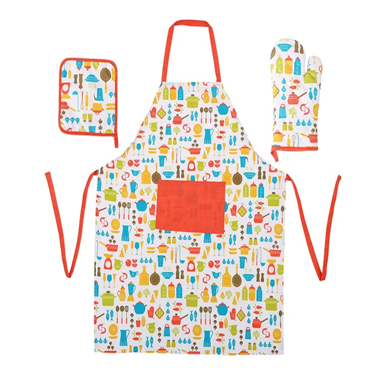 

Wholesale Sublimation Cooking Work Apron Custom Logo For Kids, Customized color