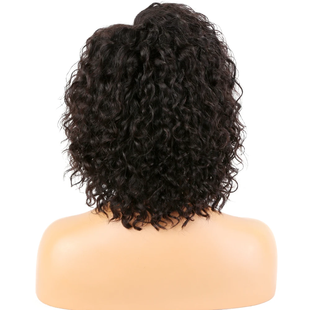 

Summer Fashion Brazilian Human Hair Deep Bleached knots 8 inch short lace front wig short bob human hair wig, Natural color