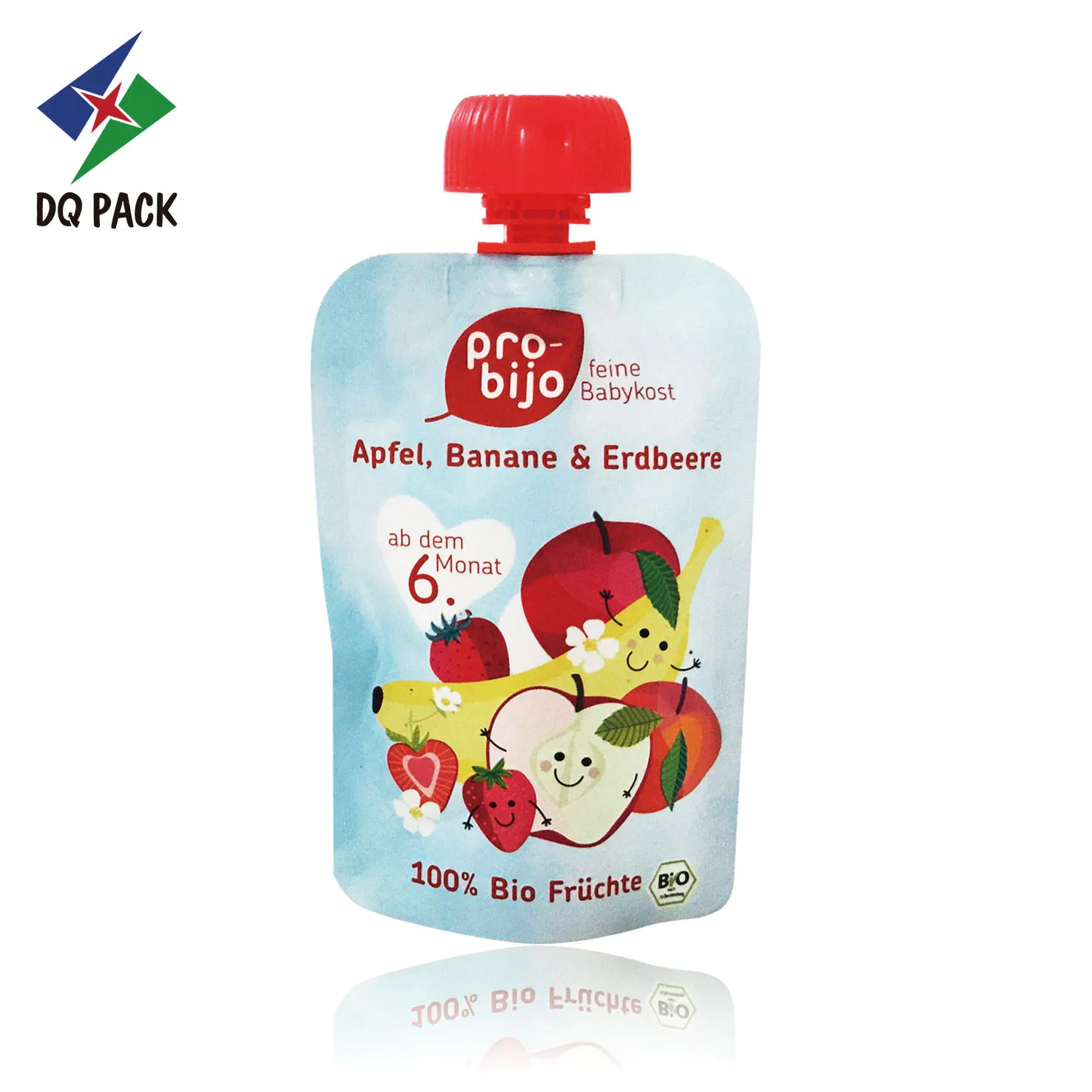 Wholesale Fruit Juice Packaging With Spout For Puree Baby Food Pouch