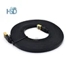 High Quality Flat CAT7 BC Pure Copper LAN Ethernet Rj45 Patch Cord FTP Shielded Cable Gold plated RJ45 Connector 1 Meter Black