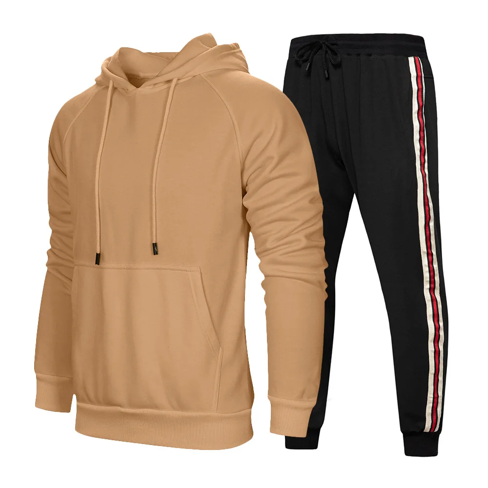 

Wholesale premium luxury cotton sweatshirt lightweight tech plain joggers set men pink, Customized color