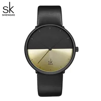 

Shengke Women Dress Watch Luxury Lovers Couple Watches Men Creative Dial Women Leather Strap Quartz Wristwatch Montre Homme 9016