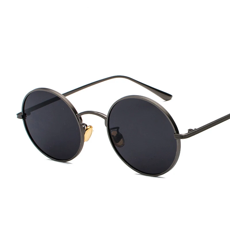 

DCOPTICAL Punk Retro Sun Glasses Round Metal Frame Steampunk Female Sunglasses Fashion Hot Sell Mirror lens Shades