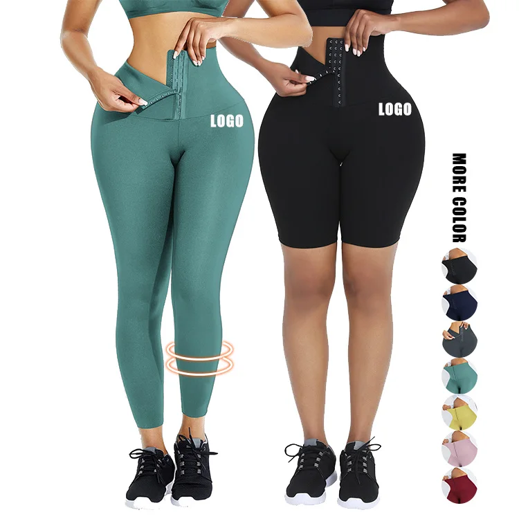 

HEXIN High Quality 3 In 1 Leggings Waist Trianer High Compression Enahcner Butt Lifter Sauna Waist Trainer Pants