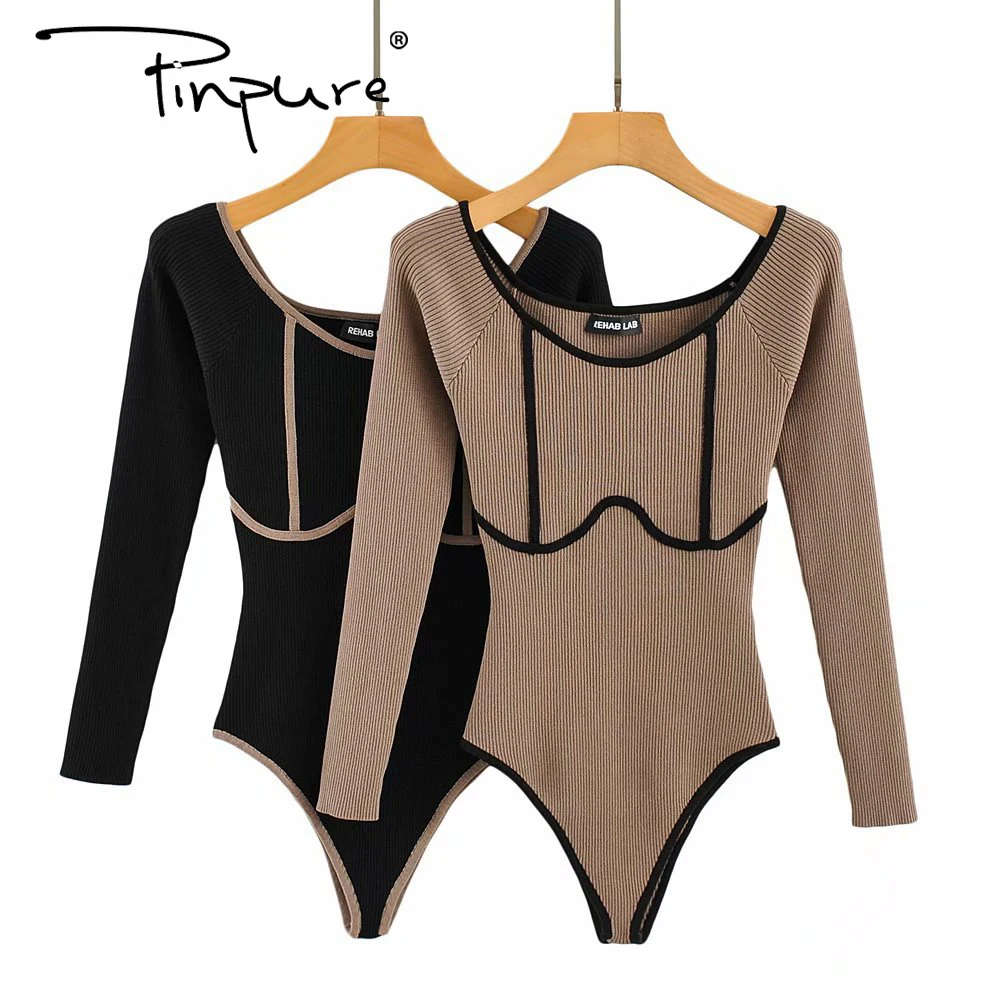 

R50942S 2020 Fashion Solid color Long-sleeved slim-fit jumpsuit, As picture