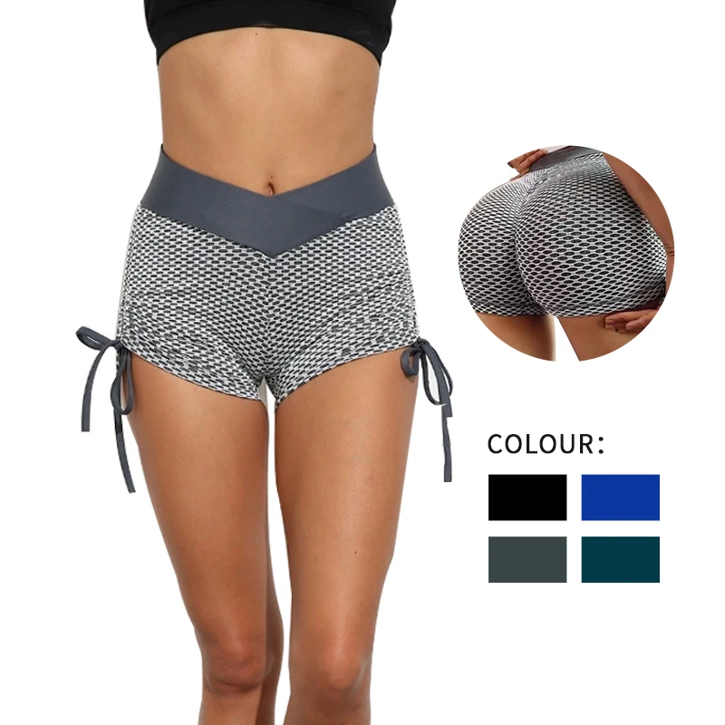 

honeycomb leggings seamless scrunch butt leggings push up women yoga tik tok legging shorts, 9 colors