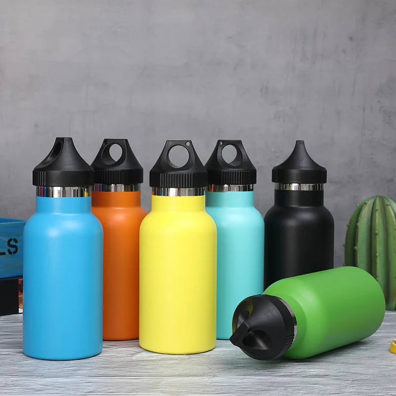 

350ml new arrivals stainless steel water bottle with lid powder coated vacuum flasks insulated sports bottles, Based pantone color number