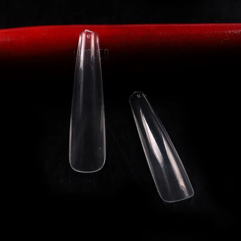 

TSZS XL Coffin Nails Long False Ballerina Clear Acrylic Nail Tips 500pcs Full Cover Artificial Nails fakenail false