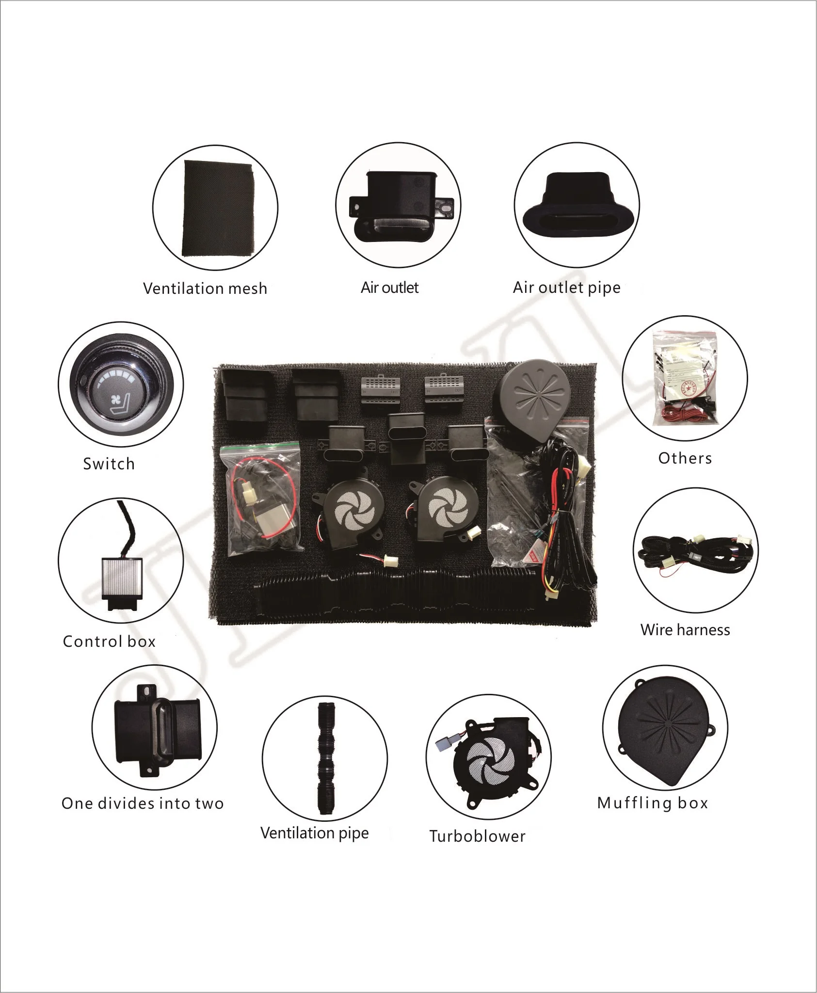 Energy Saving Air Flow Vehicle Seat Cushoin Cooling System Seat Comfort