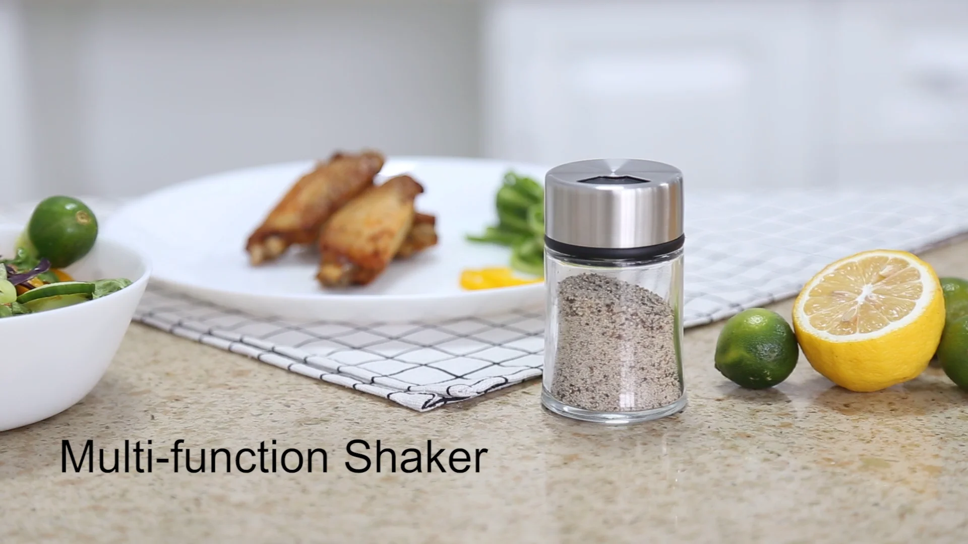 Muliti Function 304 Stainless Steel Glass Dressing Spice Salt And