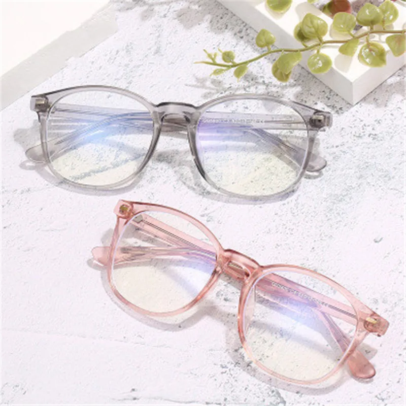 

2021 new custom logo cheap transparent color blue light glasses computer gaming, Black/navy/rose/light blue/pink/violet/red/brown/grey