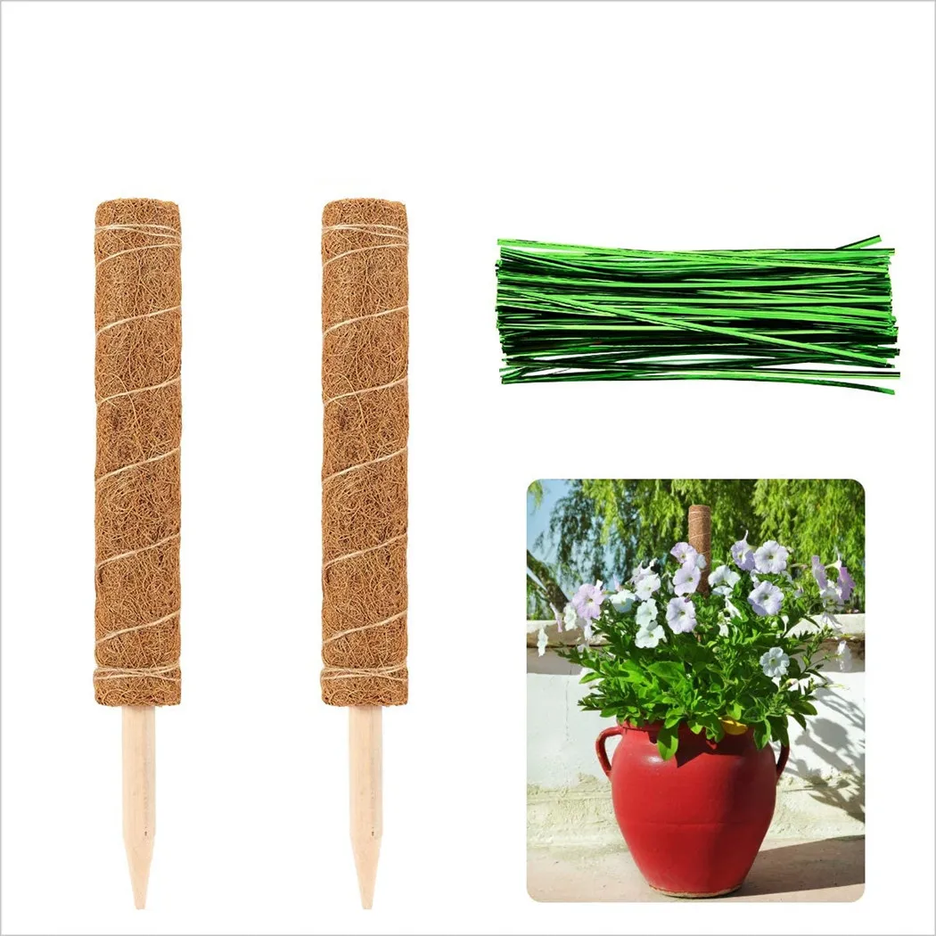 

Amazon Hot Sale Coir Moss Totem Pole Coir Moss Stick for Creepers Plant Support Extension Climbing Indoor Plants, Natural color