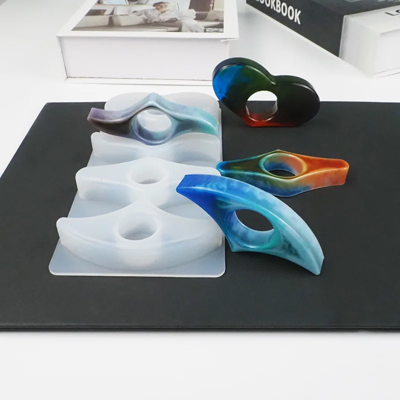 

DIY Crystal Epoxy Mold Mirror Bookmark Clip Finger Epoxy Bookmark Clip Finger Silicone Mold, Picture