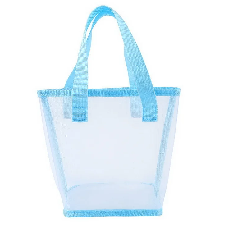 

Transparent beach tote bags nylon mesh beach bag custom size, Custom patterns