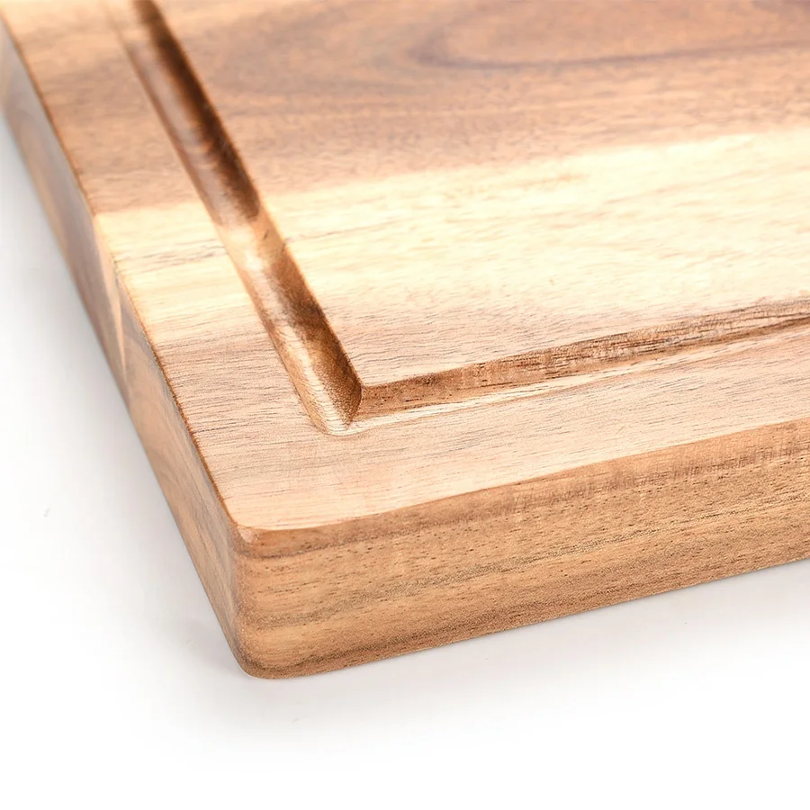Deep Drip Juice Groove Butcher Block Acacia Wood Cutting Board Chopping