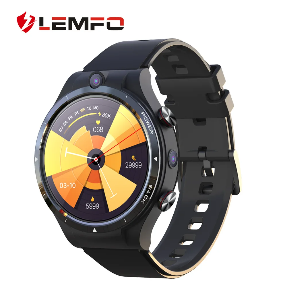 

LEMFO 4 LEM 15 4G 2022 Smart Watch 128GB ROM 900mAh Power Bank Dual Cameras Smart watches GPS Helio P22 Chip Android Men watch