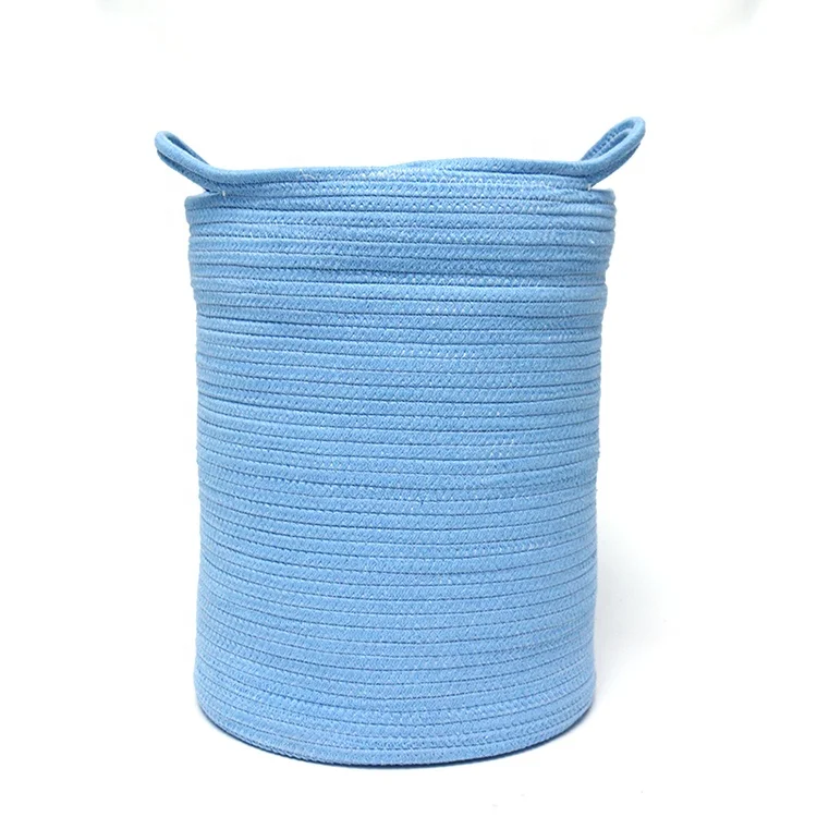 

Hanging Storage Basket Hanging cotton rope woven flower storage basket organizer