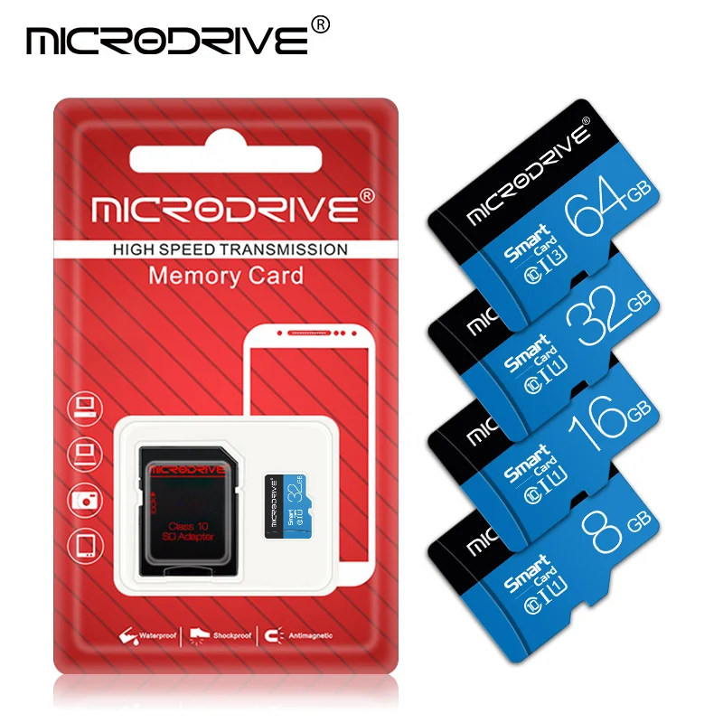 Microdrive Brand 1GB 2GB 4GB 8GB 16GB 32GB 64GB 128GB 256GB 512GB 128MB micro sd flash card microsd