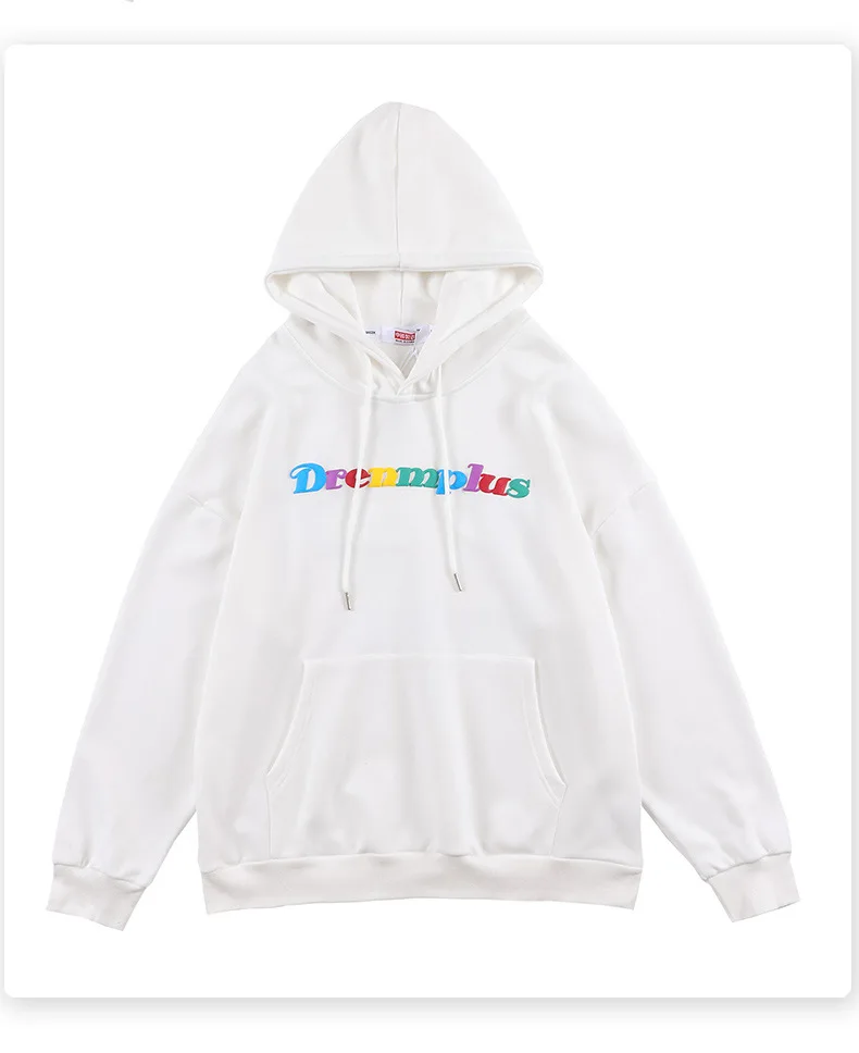 

Autumn and winter new products American street 3D letter printing vibe style long-sleeved loose black hooded sweater for men