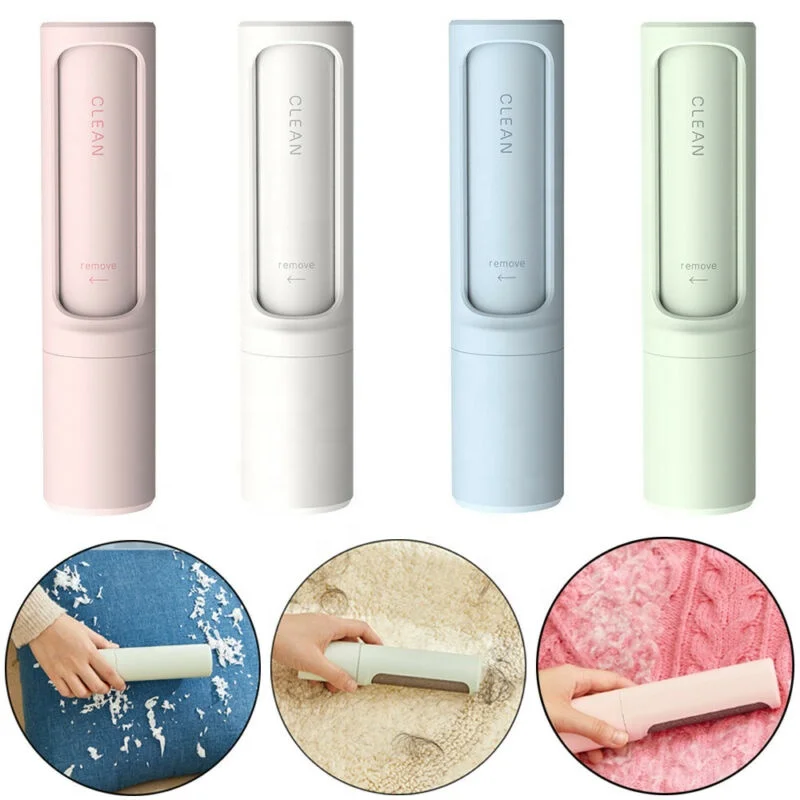 

Reusable Washable Manual Lint Sticking Rollers Sticky Picker Sets Cleaner Lint Roller Pets Hair Remover Brush dog cleaning tool, Blue/grey/pink/white