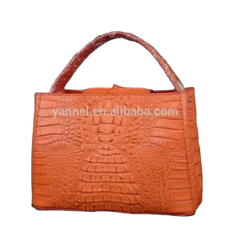 

luxury life style orange crocodile handbags croco designer bags american fashion style handbags for women leather purse