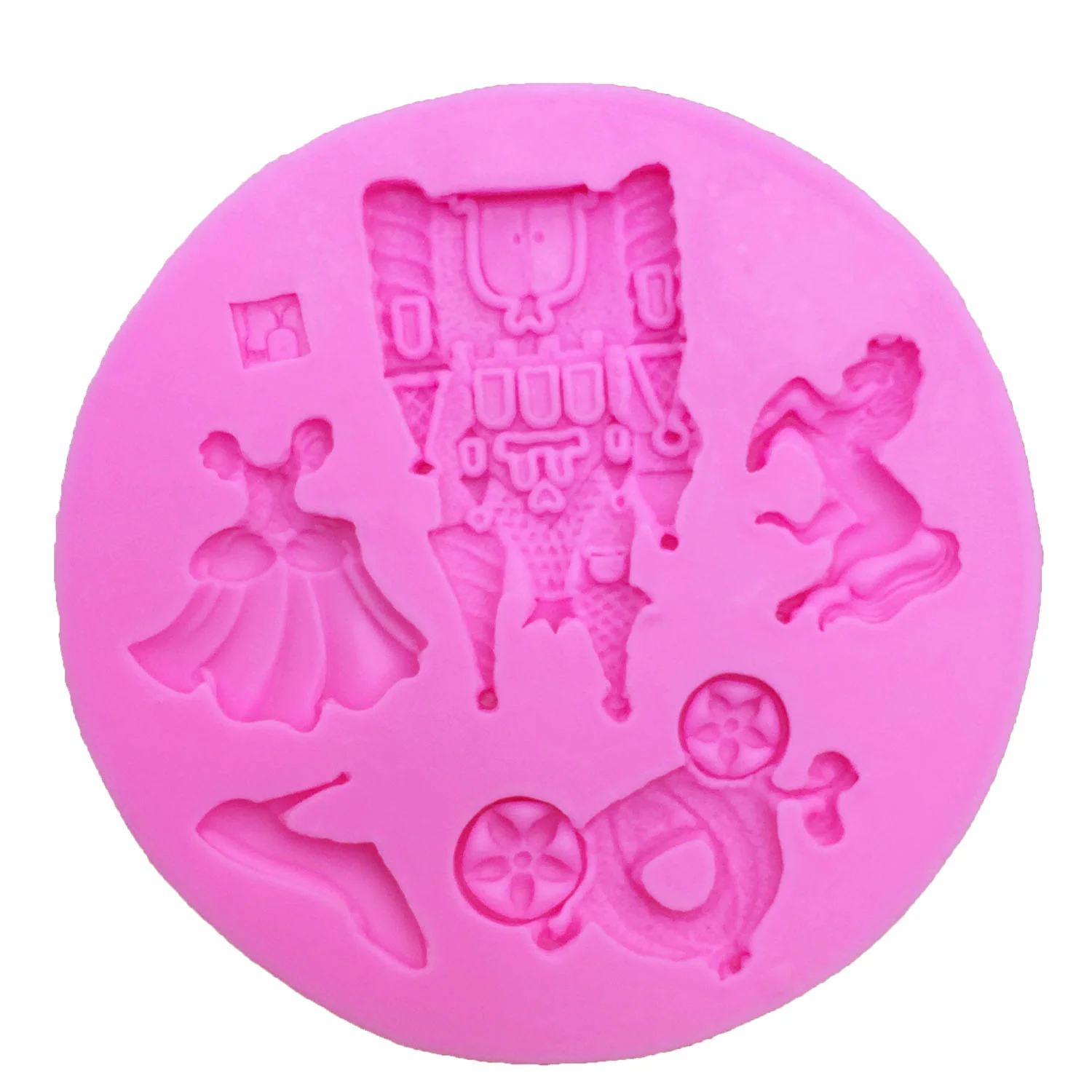 

DIY Fairy Princess Dress/Castle/Shoes/Horse/pumpkin car shape Silicone Molds Girls Cake Decoration Tools resin mold