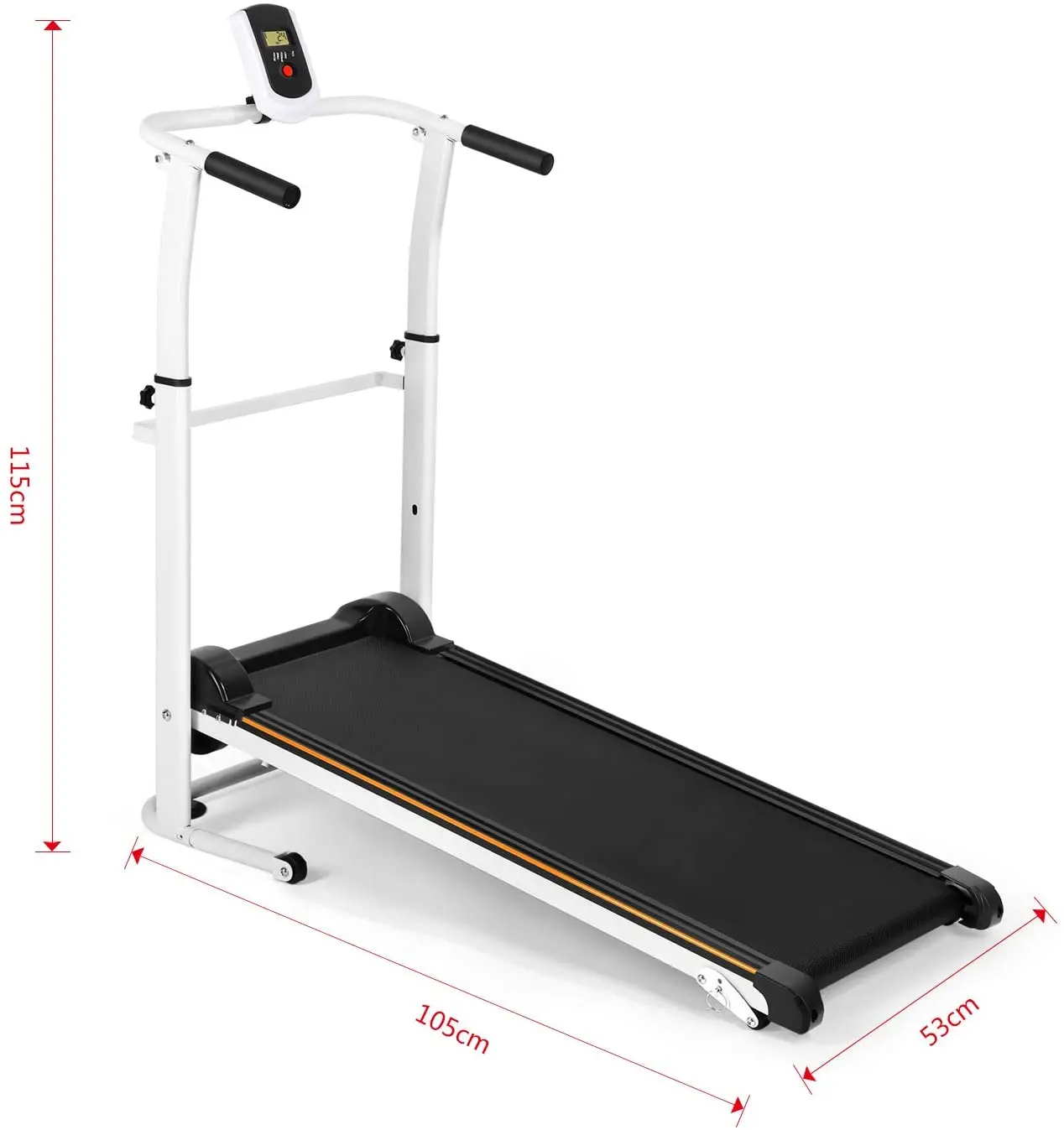 

Folding Treadmill Walking Machine Manual Cardio Fitness Exercise Cheap Treadmill Adjustable Height 150KG Capacity, Customized color