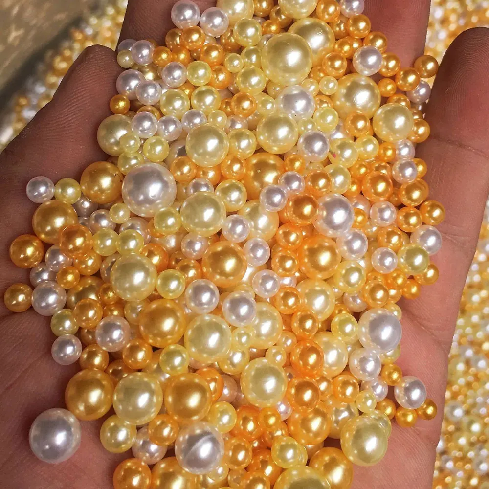 ABS Pearl Beads Mix  No Hole Art Pearl Beads Jewelry Making Pearls for Handicrafts Material
