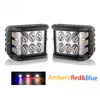 Led Work Strobe Light Kit Dual Color 6500K 3000K 4 Inch 72W Offroad Truck Side Shooter LED Work Lamp