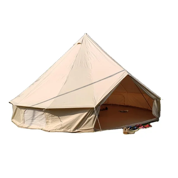 

3M 4M 5M 6M cotton canvas marquee tent glamping camping bell tent for outdoor using, Beige