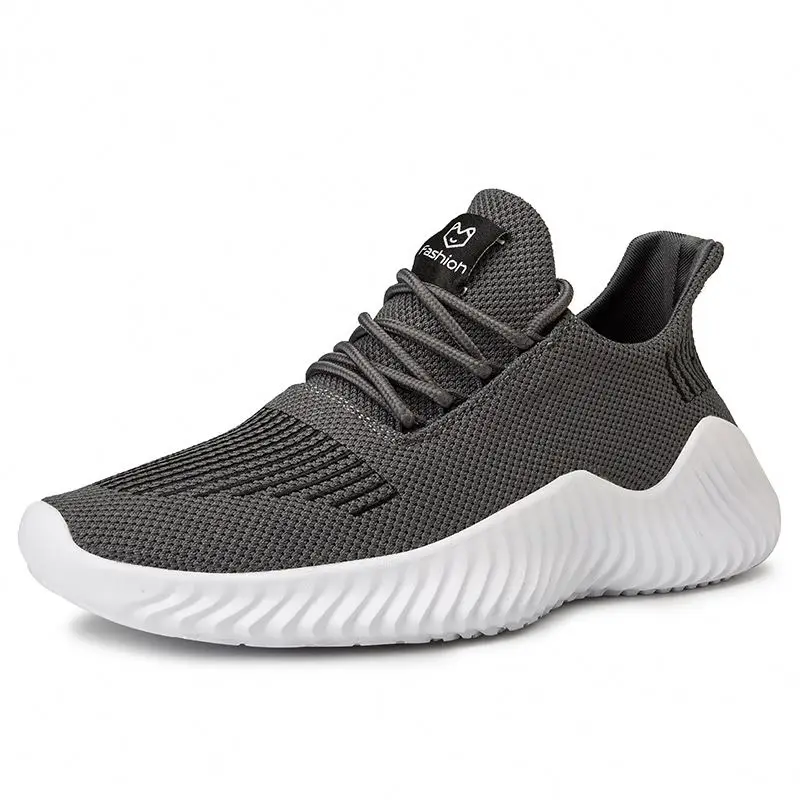 

Fashion Summer Breathable Running Slip on Sneaker Fabric Men Sports Shoes EVA Cotton Fabric OEM Male Rubber Top Grade 1 Pair 556, Black/white/grey