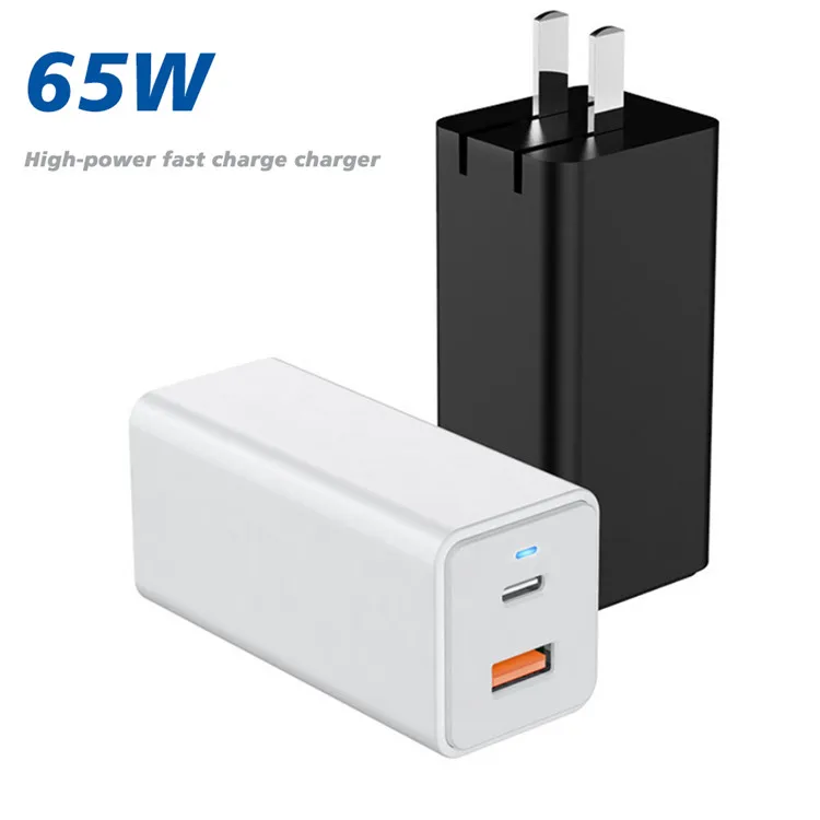 

Universal Ce Rohs Hot Pd Qc3.0 2 Port Charger Usb C Quick Charge Fast Usb Charger EU UK US Pin Pd Adapter 65W Charging