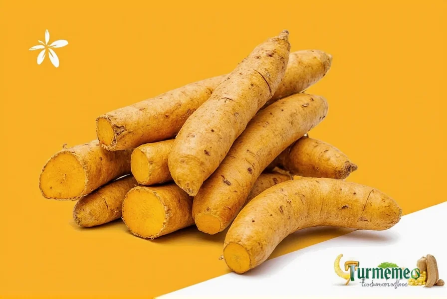 Fresh turmeric rhizome showing exterior brown skin and vibrant orange interior