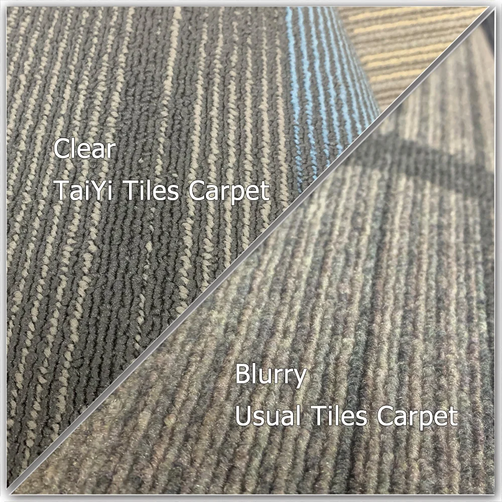 Rubber Backed Carpet Tiles Luxury Polypropylene Removable Carpet Tiles