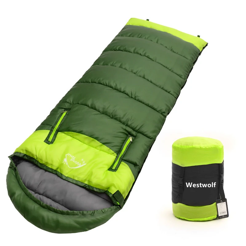 

Amazon Polular All Season Outdoor Carton Envelope Winter Sleeping Bag for Travel Hiking Camping, 2 colors