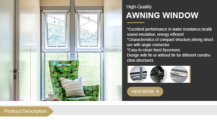 as2047 standard safety 12x36 large aluminum frame impact frosted retractable tinted triple awning glass window