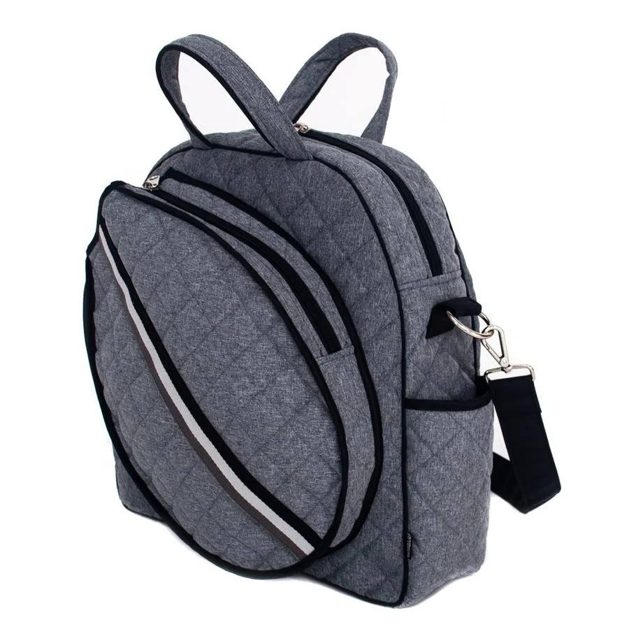 Custom Quilted Poly Cotton Tennis Tote Bag Waterproof Picklebal