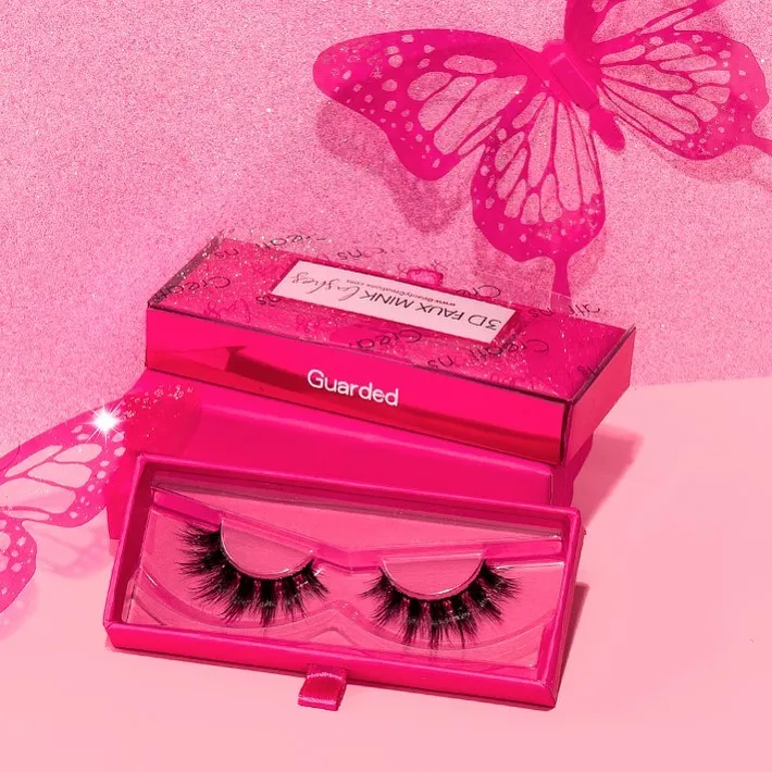 

Mikiwi wholesale quality handmade soft cotton band mink eyelashes customer dark pink lashes cases
