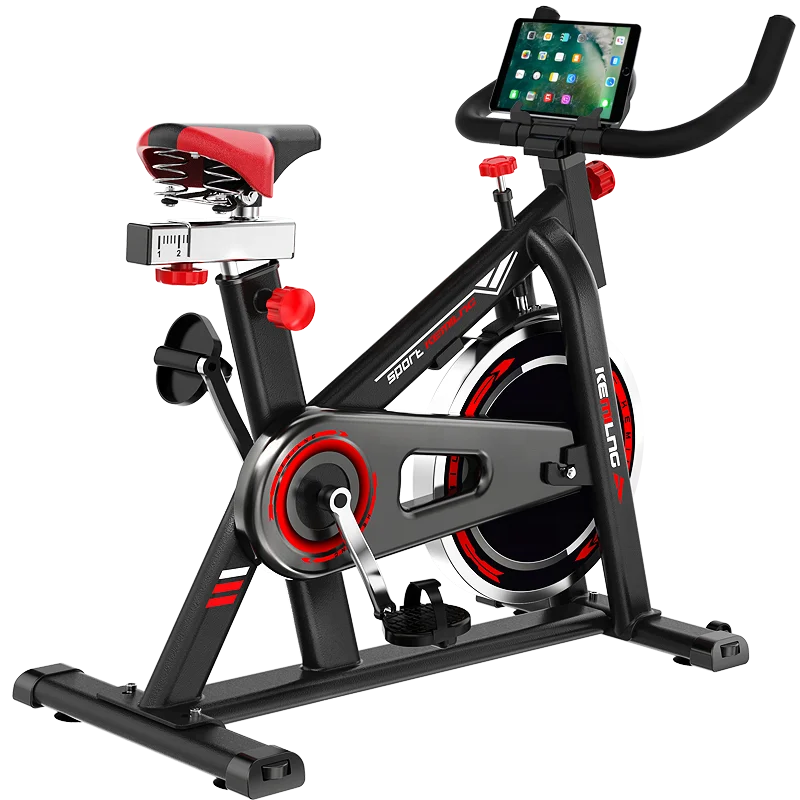 

Gym Exercise Health Fitness Indoor Equipment Screw Adjustment Spinning Cycling bike, Black and red