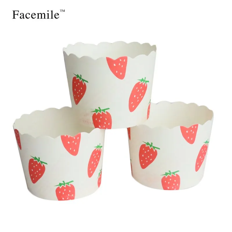 

Strawberry Muffin Cake Paper Cup High Temperature Baking Paper Cup West Point Paper Holder 50pcs/Set Accessories Supplies