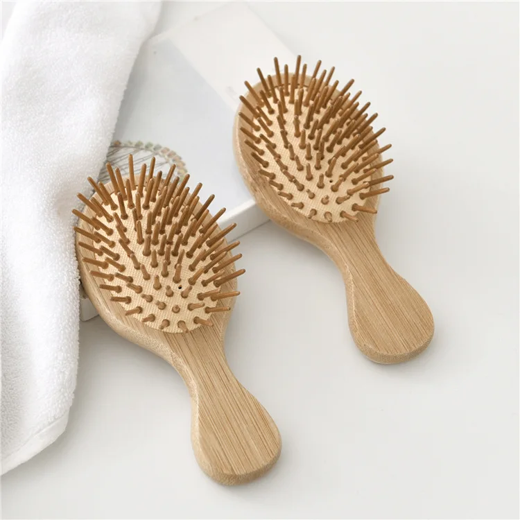 

High Quality Portable Mini Travel Bamboo Wooden Air Cushion Hair Brush Eco-Friendly Massage Hair Comb Healthy Comb
