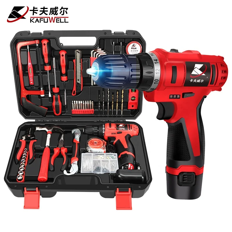 

Kaufwell hot selling 18V sarjli matkap set industry cordless power tool set 18V drill tool set