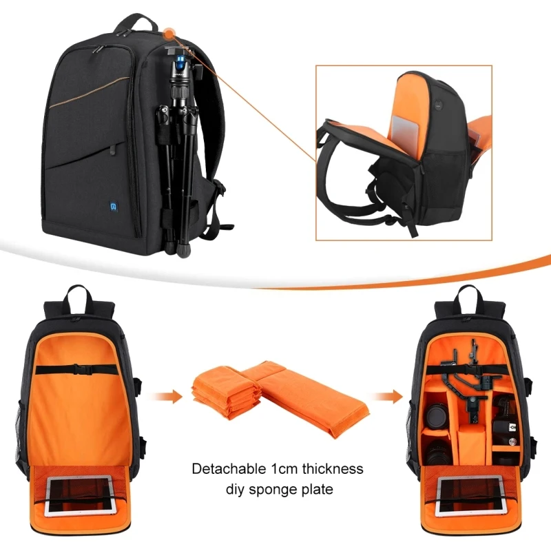 

New Arrivals Dropshipping Camera Bag PULUZ Outdoor Portable Waterproof Dual Shoulder Camera Backpack DSLR Camera Bag